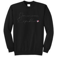 Simple Love Dominican Flag Heart On Dominican Republic Tall Sweatshirt