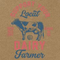 Support Local Dairy Farmer Cotton Canvas Backpack