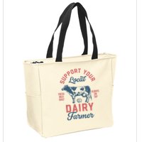 Support Local Dairy Farmer Zip Tote Bag