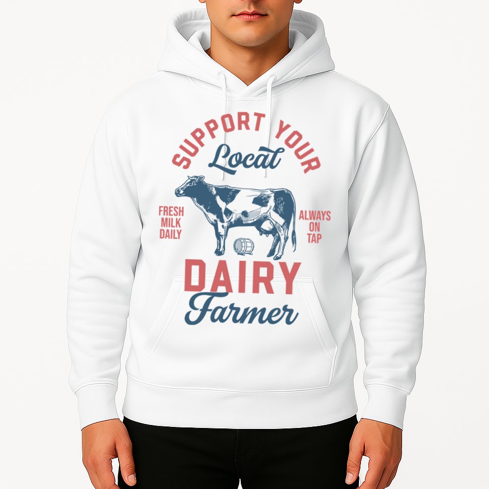 Support Local Dairy Farmer Hoodie