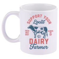 Support Local Dairy Farmer 11oz C Handle Ceramic Mug