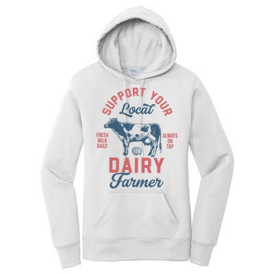 Support Local Dairy Farmer Women's Pullover Hoodie