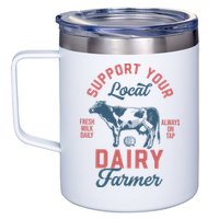 Support Local Dairy Farmer 12oz Stainless Steel Coffee Mug