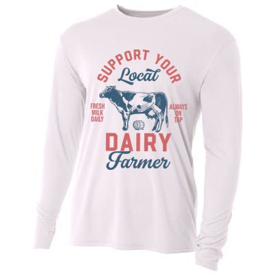 Support Local Dairy Farmer Cooling Performance Long Sleeve Crew