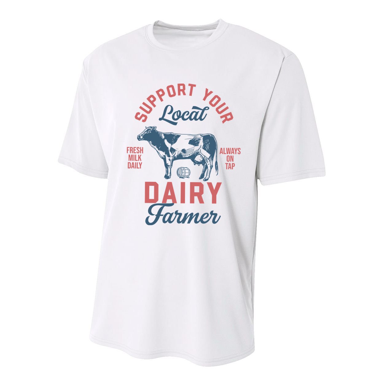 Support Local Dairy Farmer Youth Performance Sprint T-Shirt