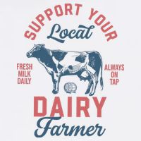 Support Local Dairy Farmer Golf Towel