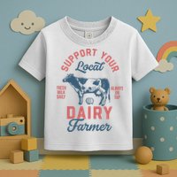 Support Local Dairy Farmer Toddler T-Shirt