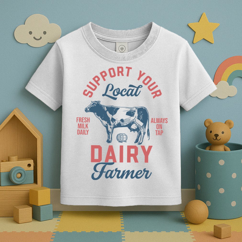 Support Local Dairy Farmer Toddler T-Shirt
