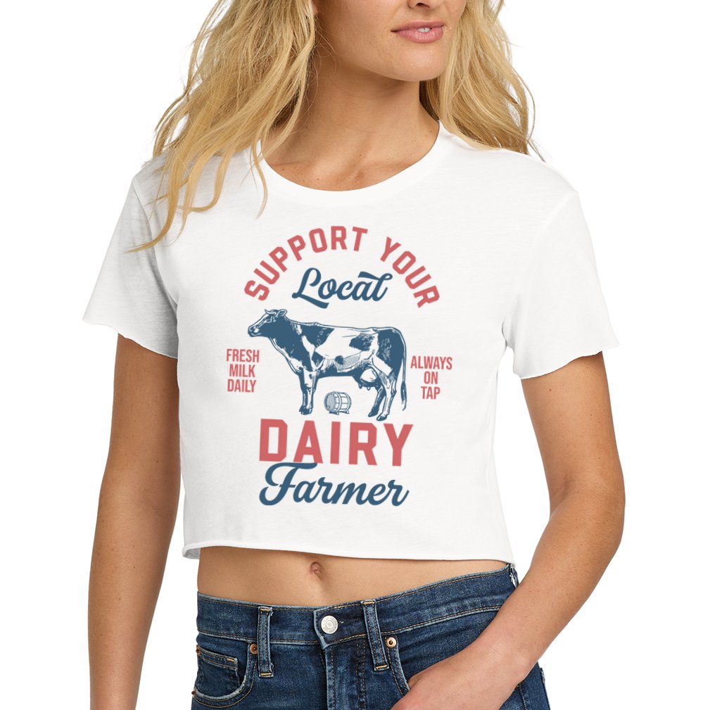 Support Local Dairy Farmer Crop Top
