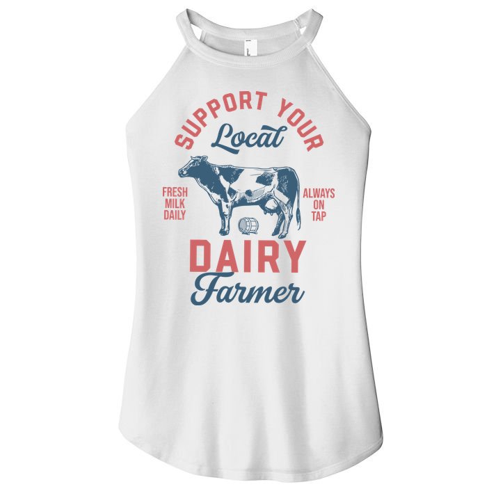 Support Local Dairy Farmer Women's Perfect Tri Rocker Tank