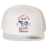 Support Local Dairy Farmer Wool Snapback Cap