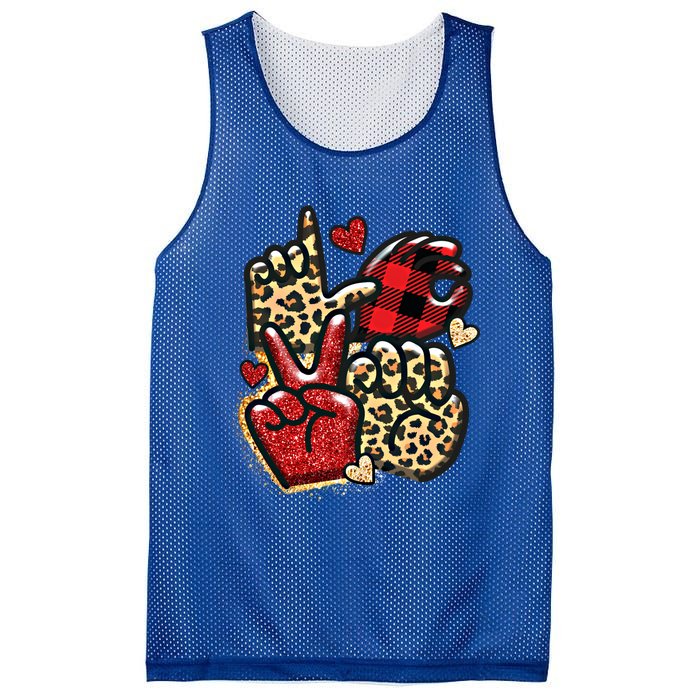 Sign Language Deaf Valentines Day Love Asl Finger Spelling Cute Gift Mesh Reversible Basketball Jersey Tank