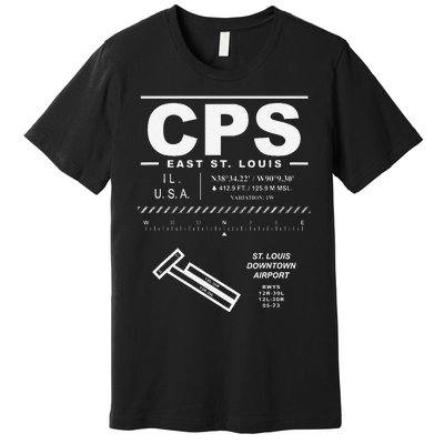 St. Louis Downtown Airport Cahokia Heights Illinois Cps Premium T-Shirt