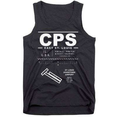 St. Louis Downtown Airport Cahokia Heights Illinois Cps Tank Top