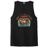 Say Less Do Lesser Retro Funny Sloth Saying PosiCharge Competitor Tank