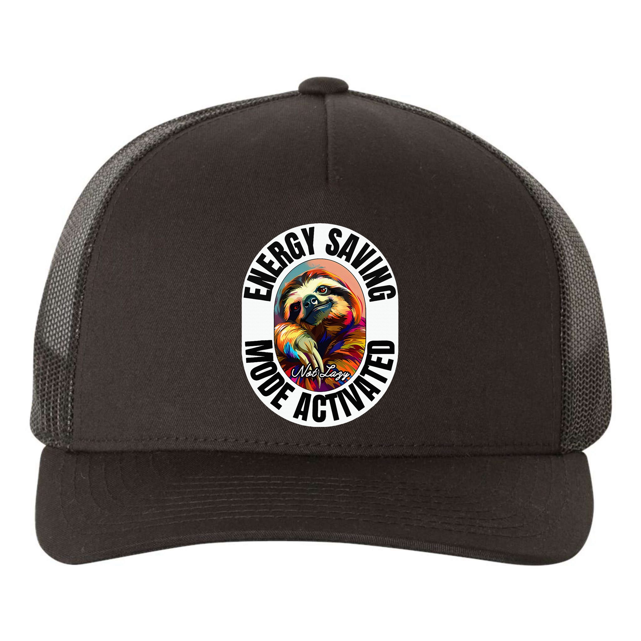 Sloth Lover Energy Saving Mode Activated Sloth Yupoong Adult 5-Panel Trucker Hat