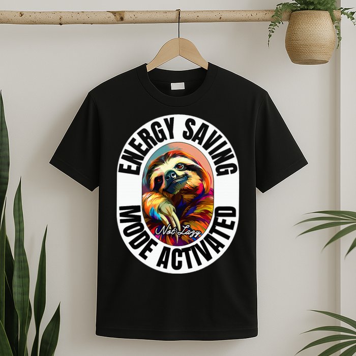 Sloth Lover Energy Saving Mode Activated Sloth T-Shirt