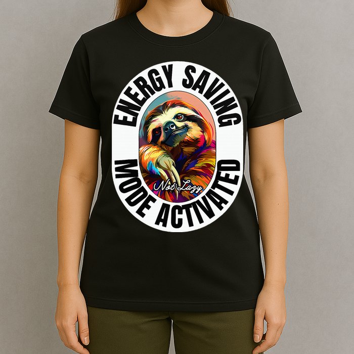 Sloth Lover Energy Saving Mode Activated Sloth T-Shirt