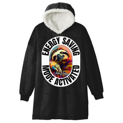 Sloth Lover Energy Saving Mode Activated Sloth Hooded Wearable Blanket