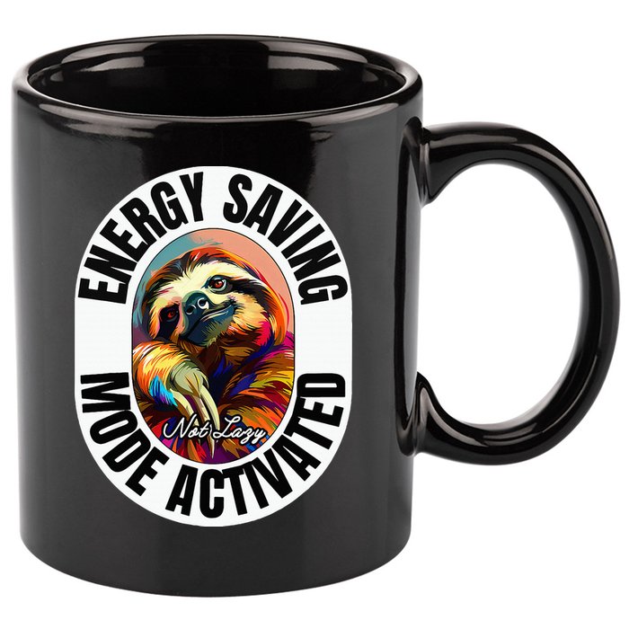 Sloth Lover Energy Saving Mode Activated Sloth 11oz C Handle Ceramic Mug