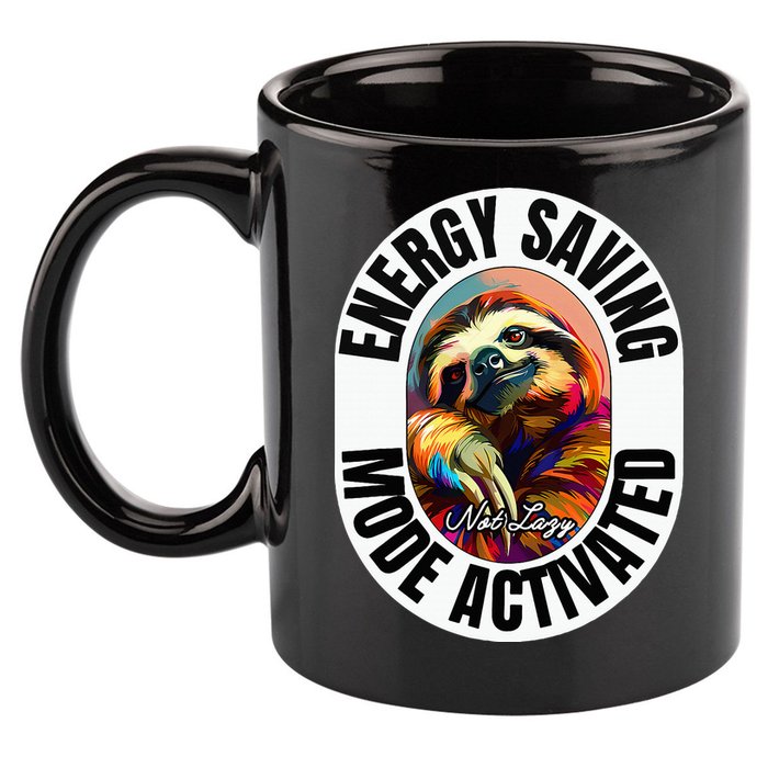 Sloth Lover Energy Saving Mode Activated Sloth 11oz C Handle Ceramic Mug