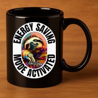 Sloth Lover Energy Saving Mode Activated Sloth 11oz C Handle Ceramic Mug
