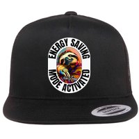 Sloth Lover Energy Saving Mode Activated Sloth Flat Bill Trucker Hat