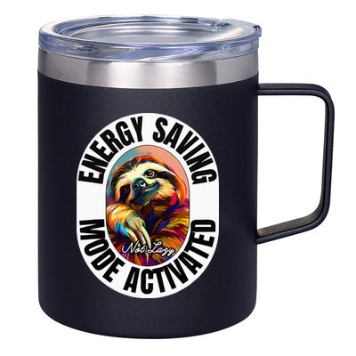 Sloth Lover Energy Saving Mode Activated Sloth 12oz Stainless Steel Coffee Mug