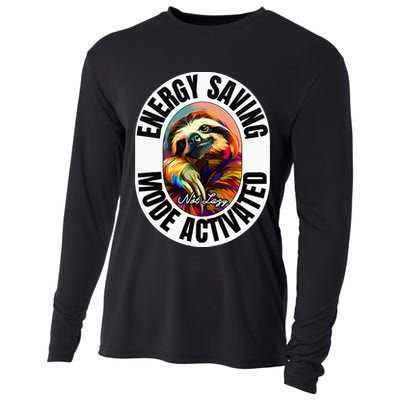 Sloth Lover Energy Saving Mode Activated Sloth Cooling Performance Long Sleeve Crew