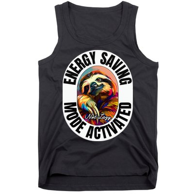 Sloth Lover Energy Saving Mode Activated Sloth Tank Top