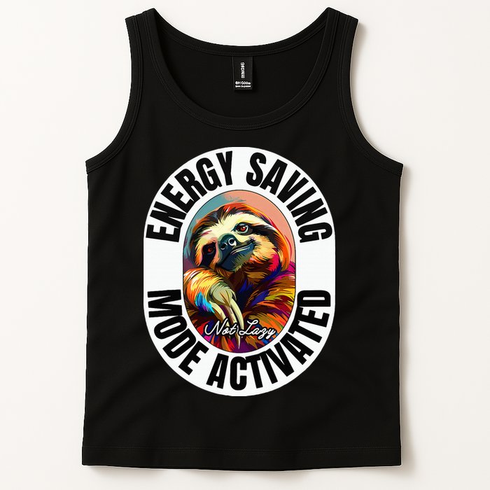 Sloth Lover Energy Saving Mode Activated Sloth Tank Top