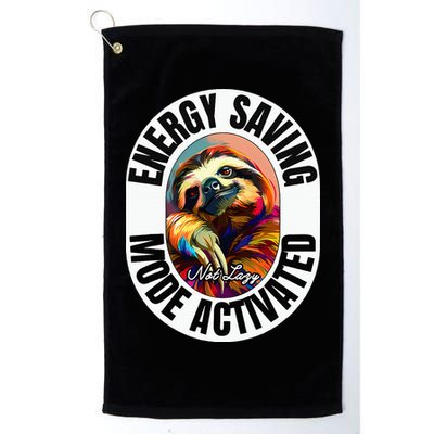 Sloth Lover Energy Saving Mode Activated Sloth Golf Towel