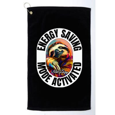 Sloth Lover Energy Saving Mode Activated Sloth Platinum Collection Golf Towel