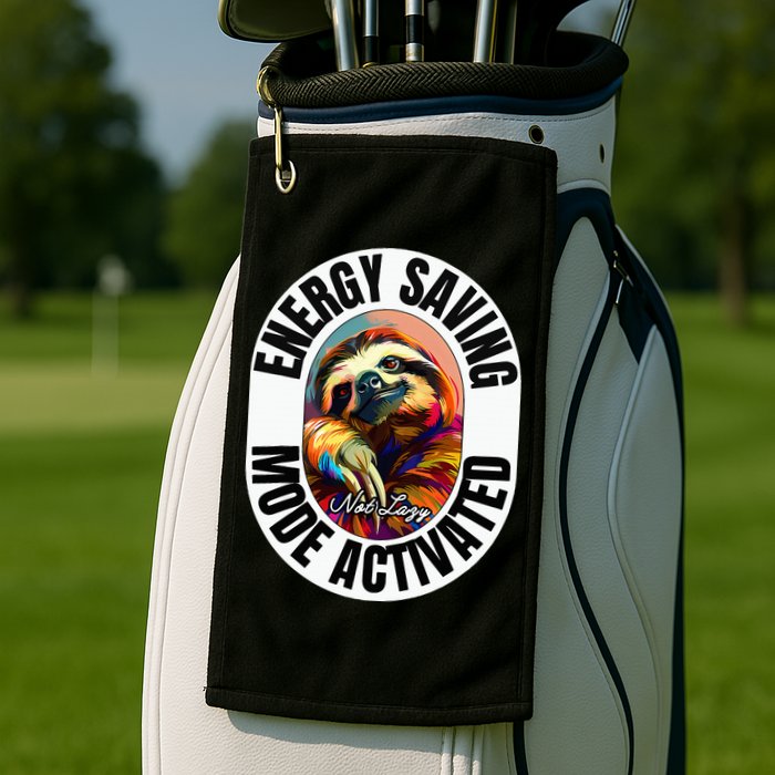 Sloth Lover Energy Saving Mode Activated Sloth Golf Towel