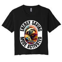 Sloth Lover Energy Saving Mode Activated Sloth Crop Top