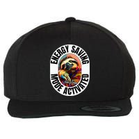 Sloth Lover Energy Saving Mode Activated Sloth Wool Snapback Cap
