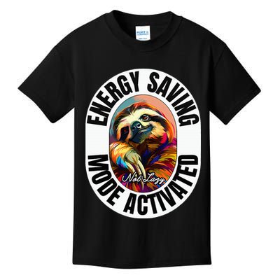 Sloth Lover Energy Saving Mode Activated Sloth Kids T-Shirt