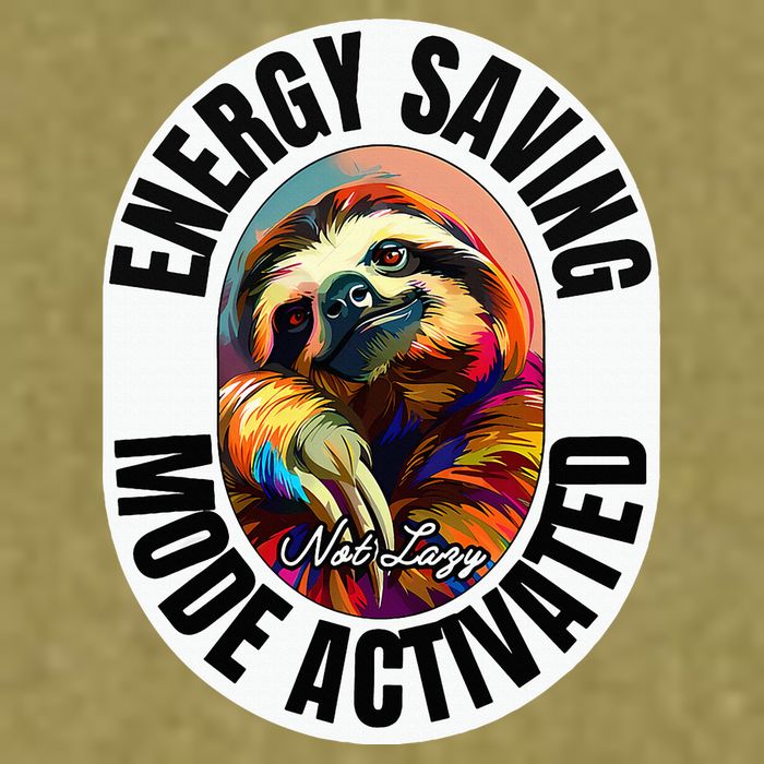 Sloth Lover Energy Saving Mode Activated Sloth Garment-Dyed Women's Muscle Tee