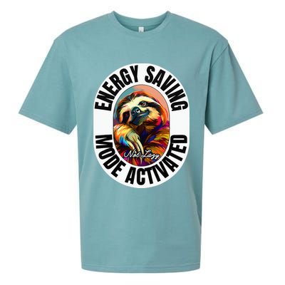 Sloth Lover Energy Saving Mode Activated Sloth Sueded Cloud Jersey T-Shirt