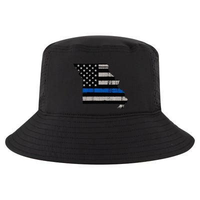 Support Law Enforcement Police Missouri Officer Blue Cool Comfort Performance Bucket Hat