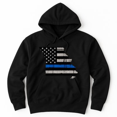 Support Law Enforcement Police Missouri Officer Blue Hoodie