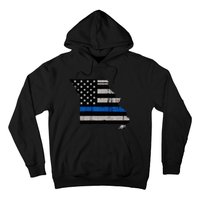 Support Law Enforcement Police Missouri Officer Blue Hoodie