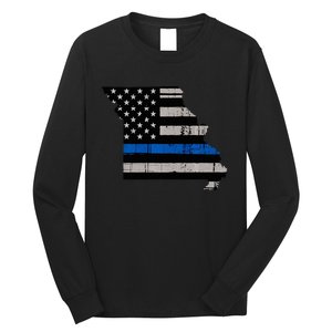 Support Law Enforcement Police Missouri Officer Blue Long Sleeve Shirt