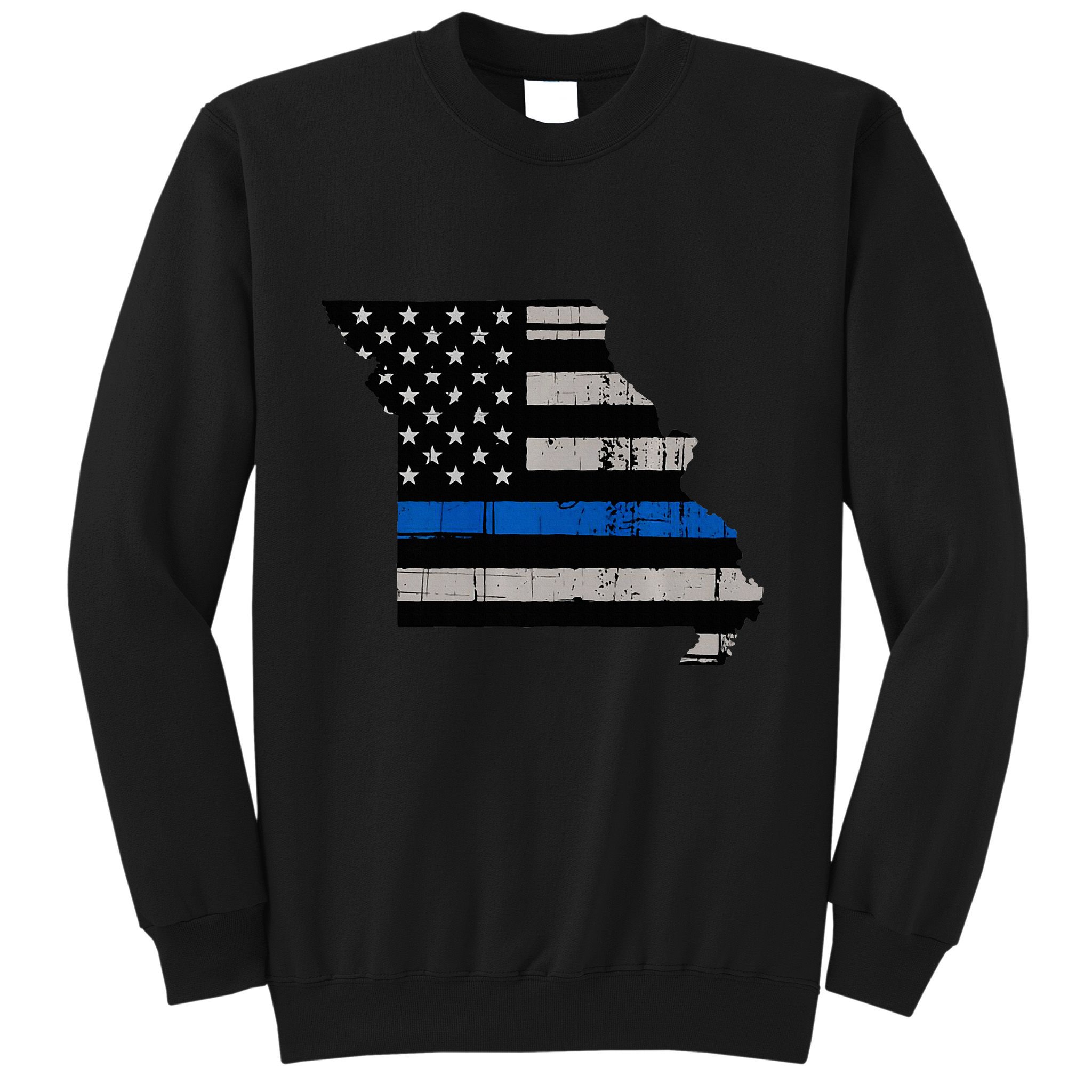 Support Law Enforcement Police Missouri Officer Blue Sweatshirt