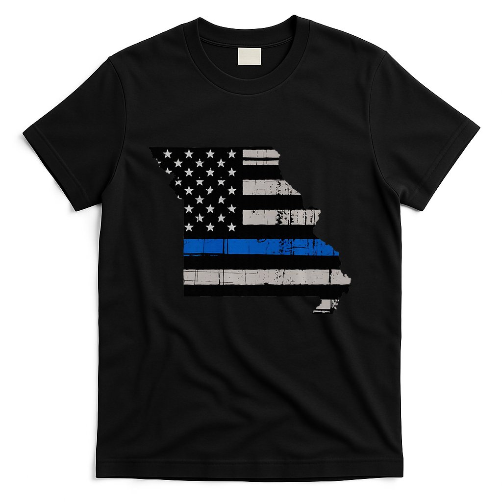 Support Law Enforcement Police Missouri Officer Blue T-Shirt