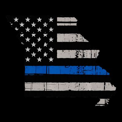 Support Law Enforcement Police Missouri Officer Blue T-Shirt