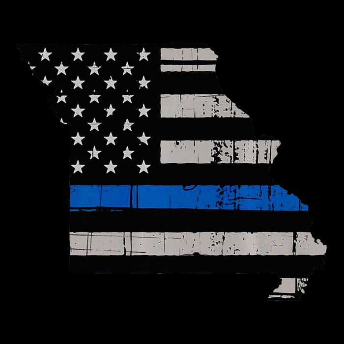 Support Law Enforcement Police Missouri Officer Blue Tall T-Shirt