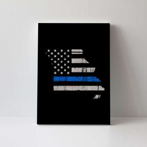 Support Law Enforcement Police Missouri Officer Blue Canvas