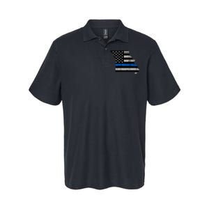 Support Law Enforcement Police Missouri Officer Blue Softstyle Adult Sport Polo