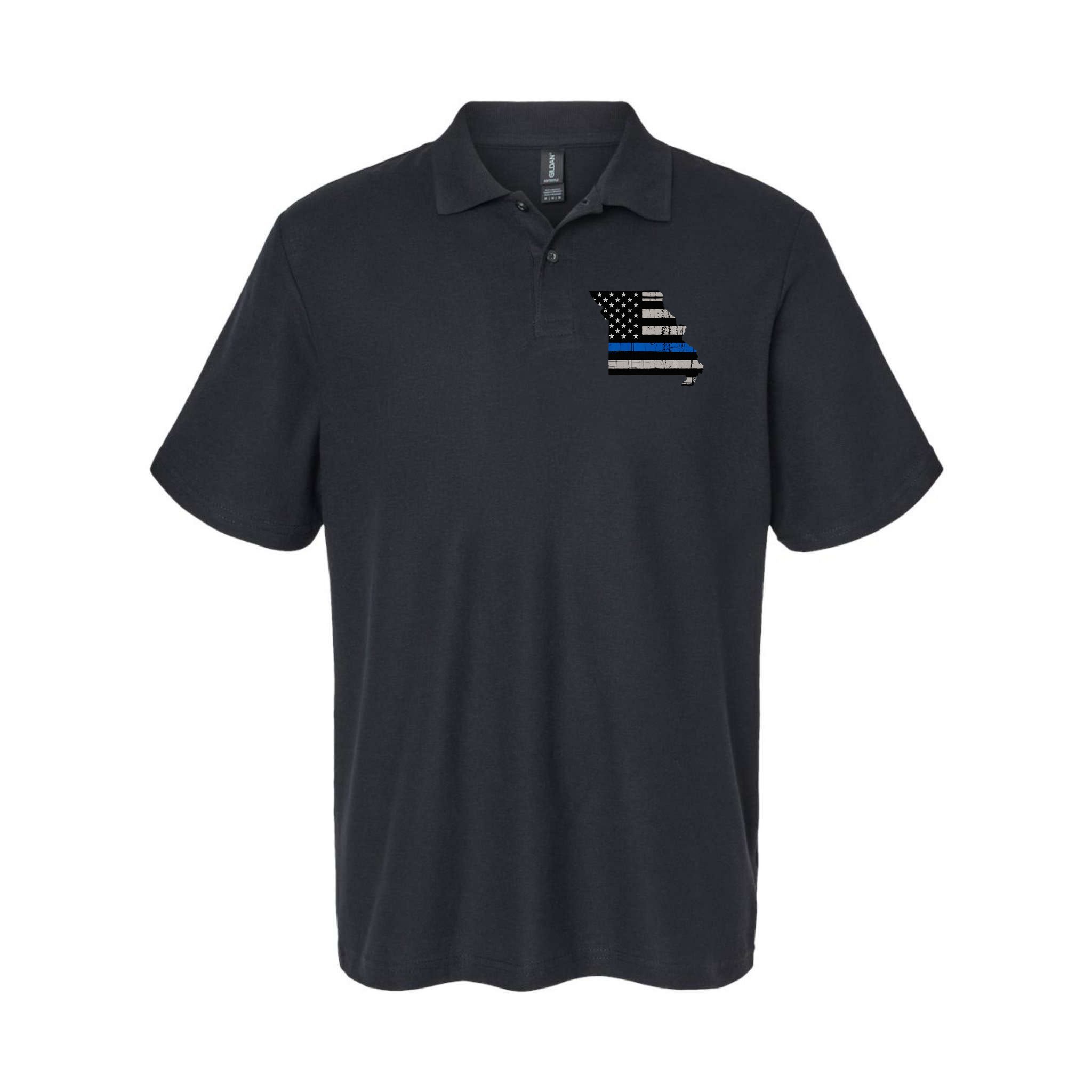 Support Law Enforcement Police Missouri Officer Blue Polo